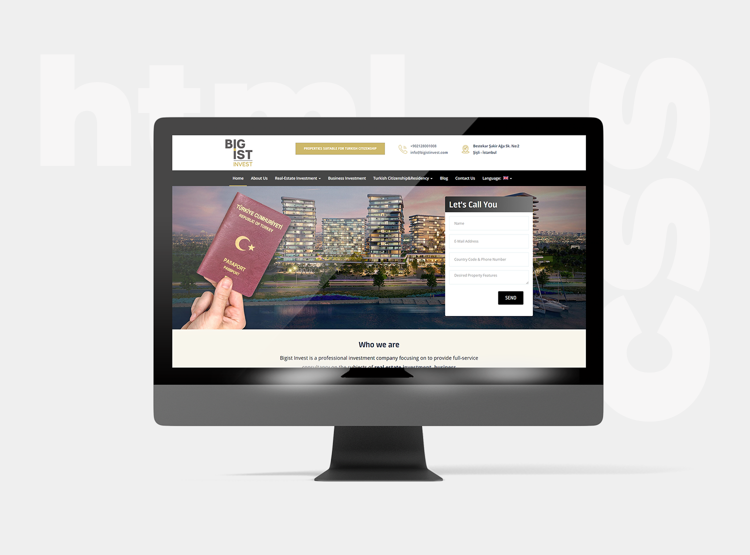 Bigist Invest - Web Tasarım ve Entegrasyon